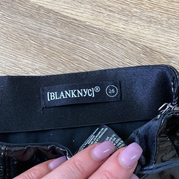 NWT Blank NYC black split leg patent legging size 26 - Picture 7 of 8